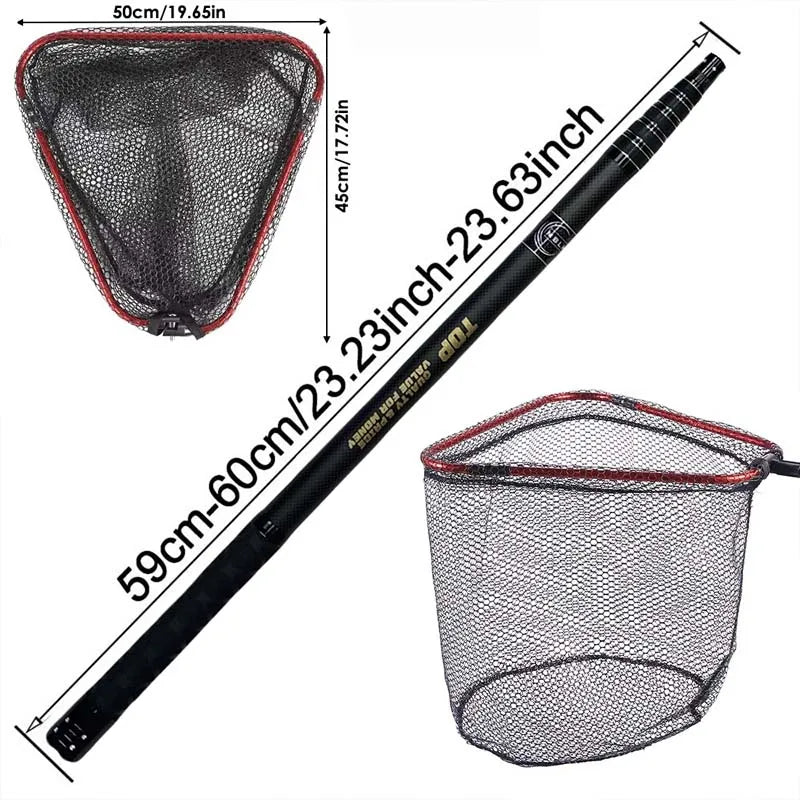 MBLN Portable Carbon Fiber Fishing Net with Retractable Alloy Head CW09T04L 3