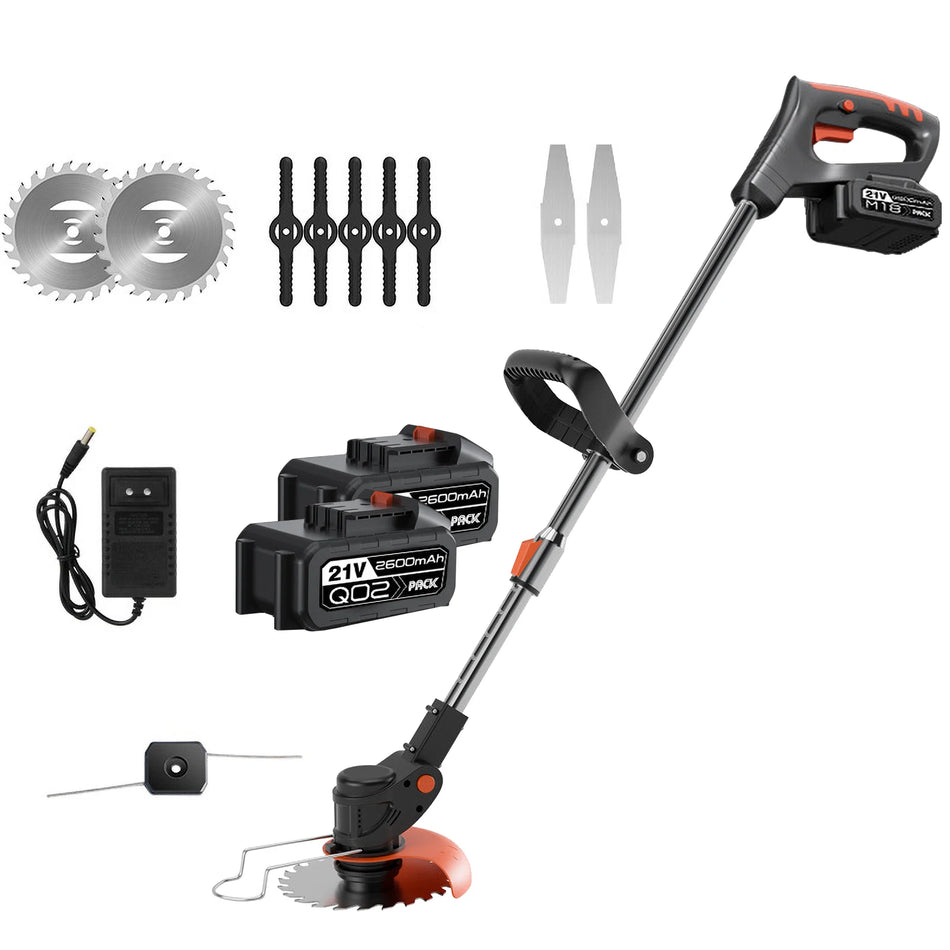 500W Cordless Lawn Mower Grass Trimmer - Self Propelled