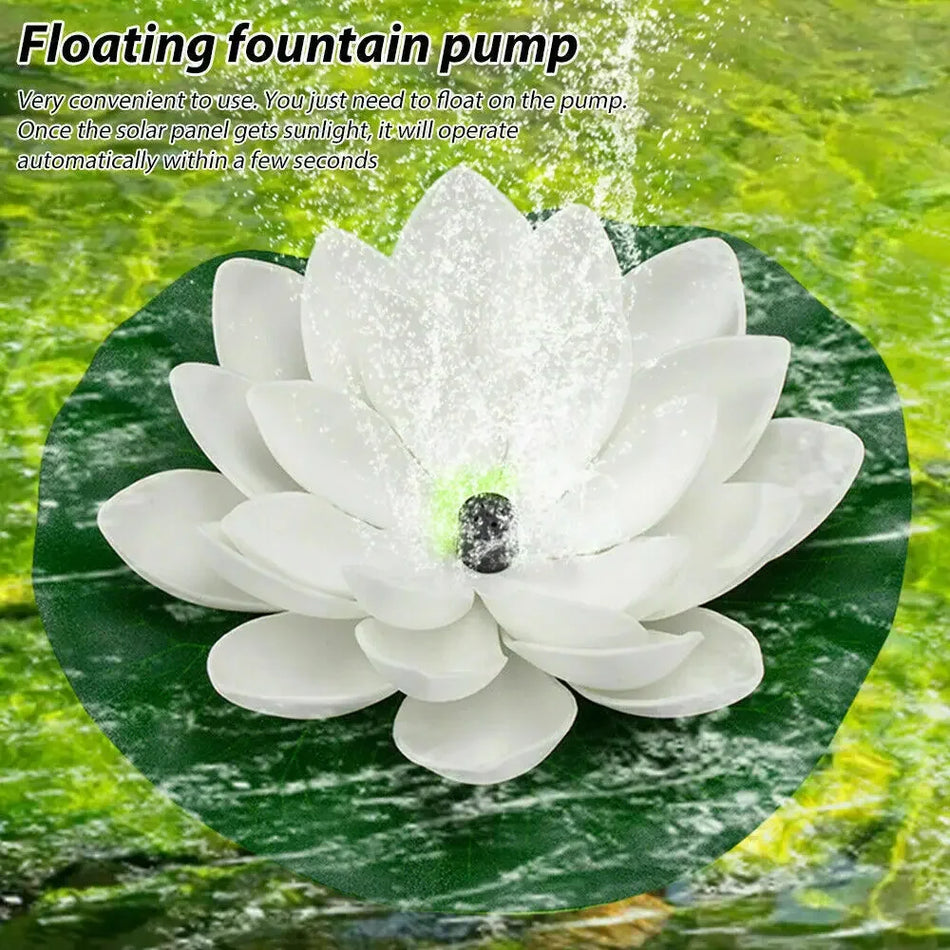 1.2W Mini Lotus Solar Fountain &ndash; Floating Solar Pond Decor