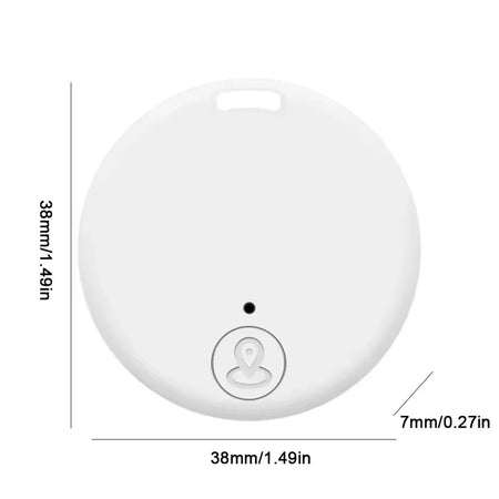 Smart Mini GPS Tracker - Anti-Lost Bluetooth Locator for Pets, Kids, and Valuables White