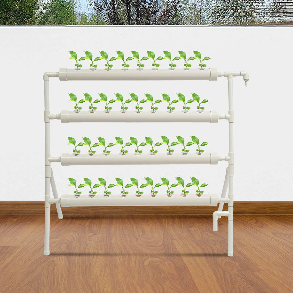 4 Tier Hydroponic Grow Kit With 36 Planting Holes Rack