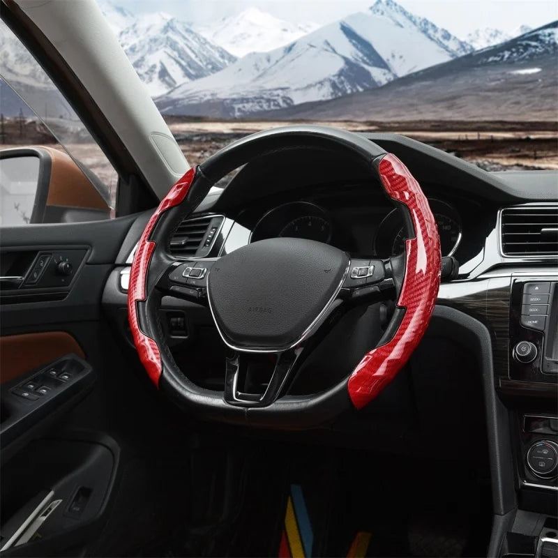 Stuurwielhoes voor Honda Civic, Eenvoudig Te Monteren Ontwerp, Comfortabele Grip, Beschermt Tegen Slijtage