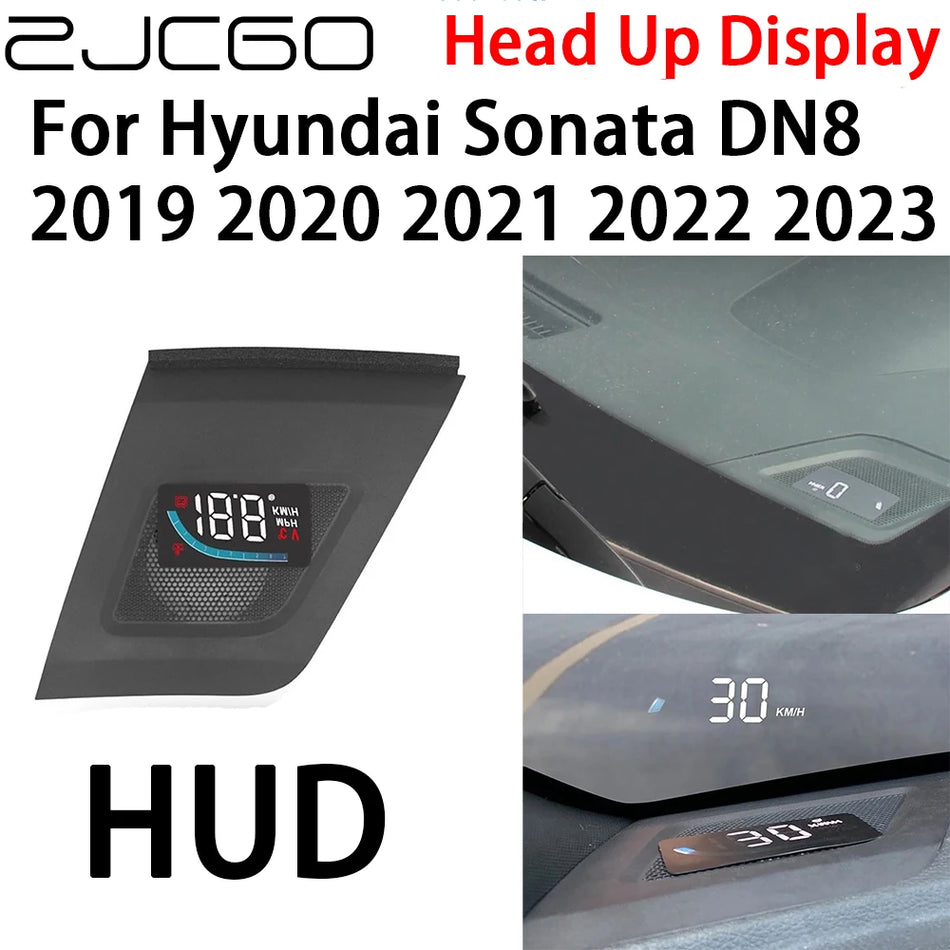 Head Up Display Hyundai Sonata DN8 2019-2023, 5 colių laidinis HUD su greičio matuoklio projekcija