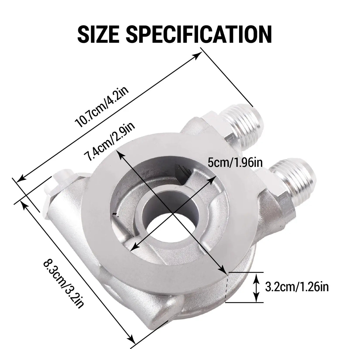 PIKBUK Aluminum AN8 AN10 Oil Cooler Sandwich Plate Filter Adapter Turbo Thermostat Oil Sender Adapter for Automotive by InterCyprus Trading Ltd