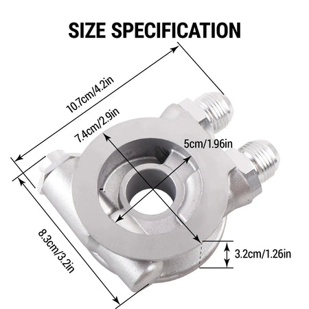 PIKBUK Aluminum AN8 AN10 Oil Cooler Sandwich Plate Filter Adapter Turbo Thermostat Oil Sender Adapter for Automotive by InterCyprus Trading Ltd