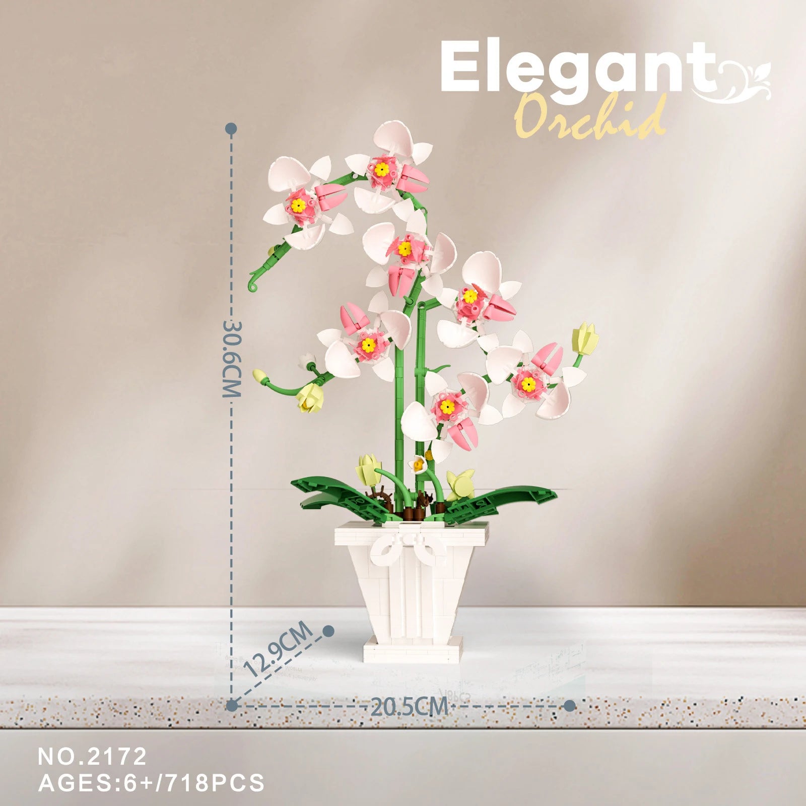 New Building Blocks Orchid Bouquet &ndash; Romantic DIY Decor