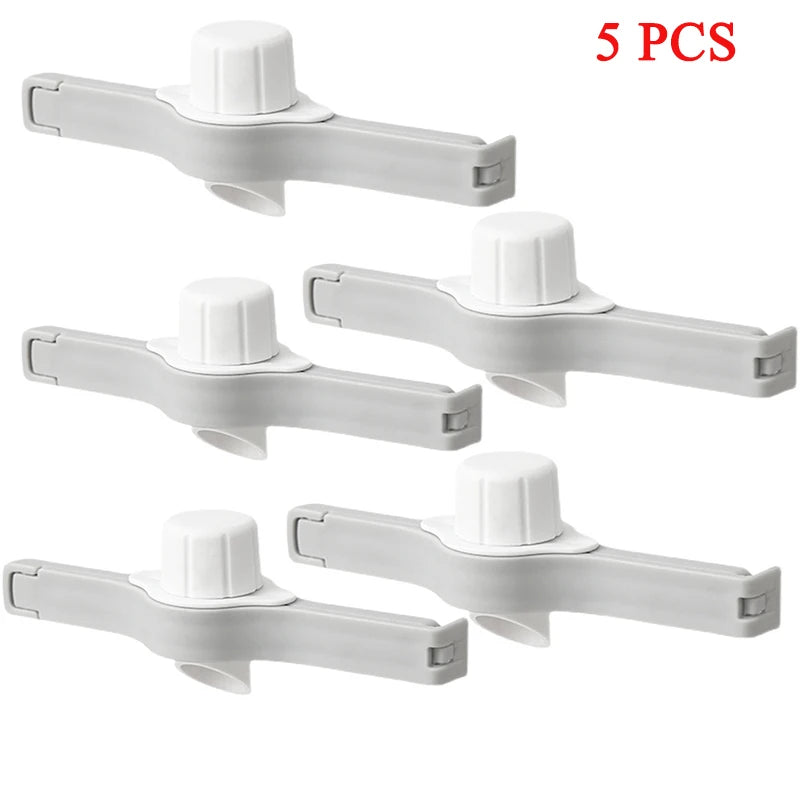 Screw Cap Food Sealing Clip for Freshness and Preservation grey 5 PCS