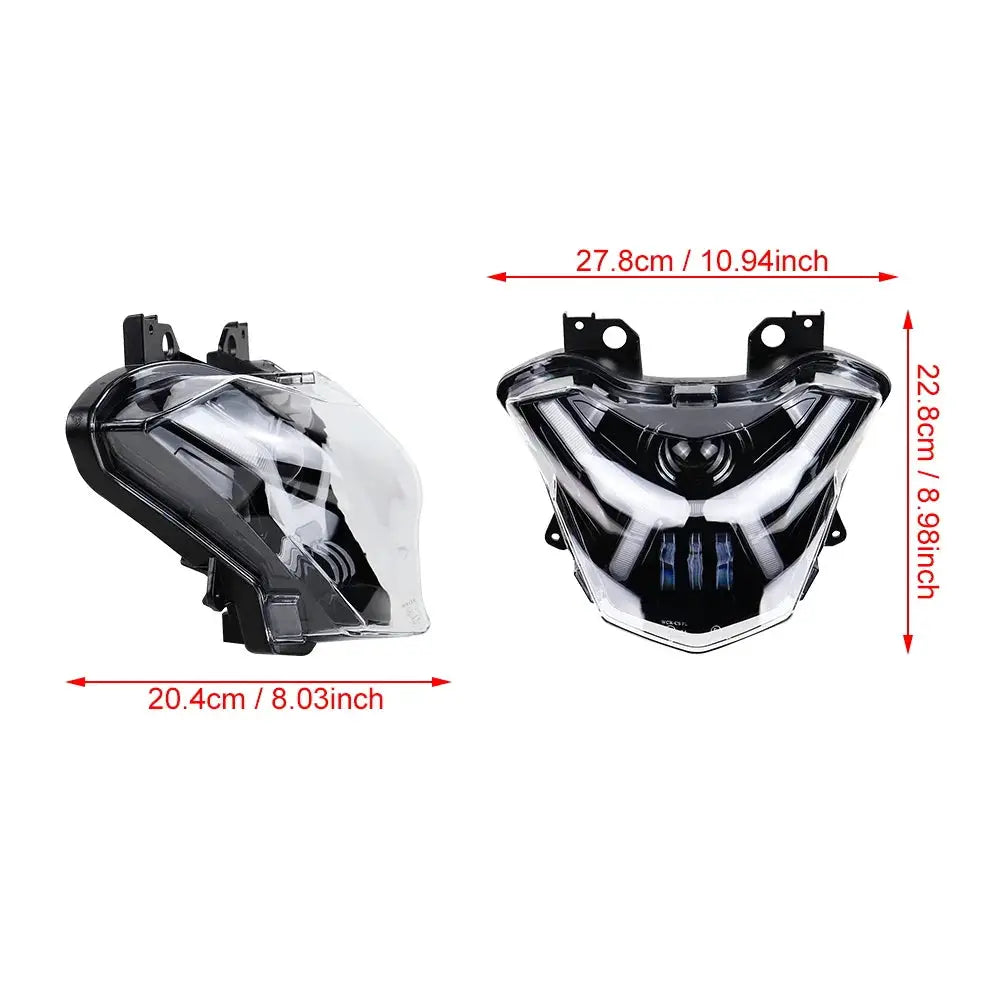 for Kawasaki Z650 Versys-X300 KLE300 2017-2021 LED Projector Headlight High/Low Beam DRL Motorcycle Front Light Assembly by InterCyprus Trading Ltd
