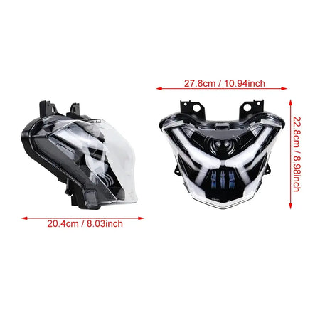 for Kawasaki Z650 Versys-X300 KLE300 2017-2021 LED Projector Headlight High/Low Beam DRL Motorcycle Front Light Assembly by InterCyprus Trading Ltd