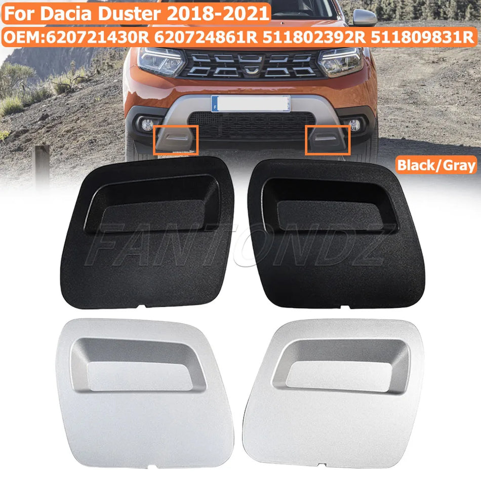 Tow Bar Eye Cover Pair for Dacia Duster 2018-2021 Front