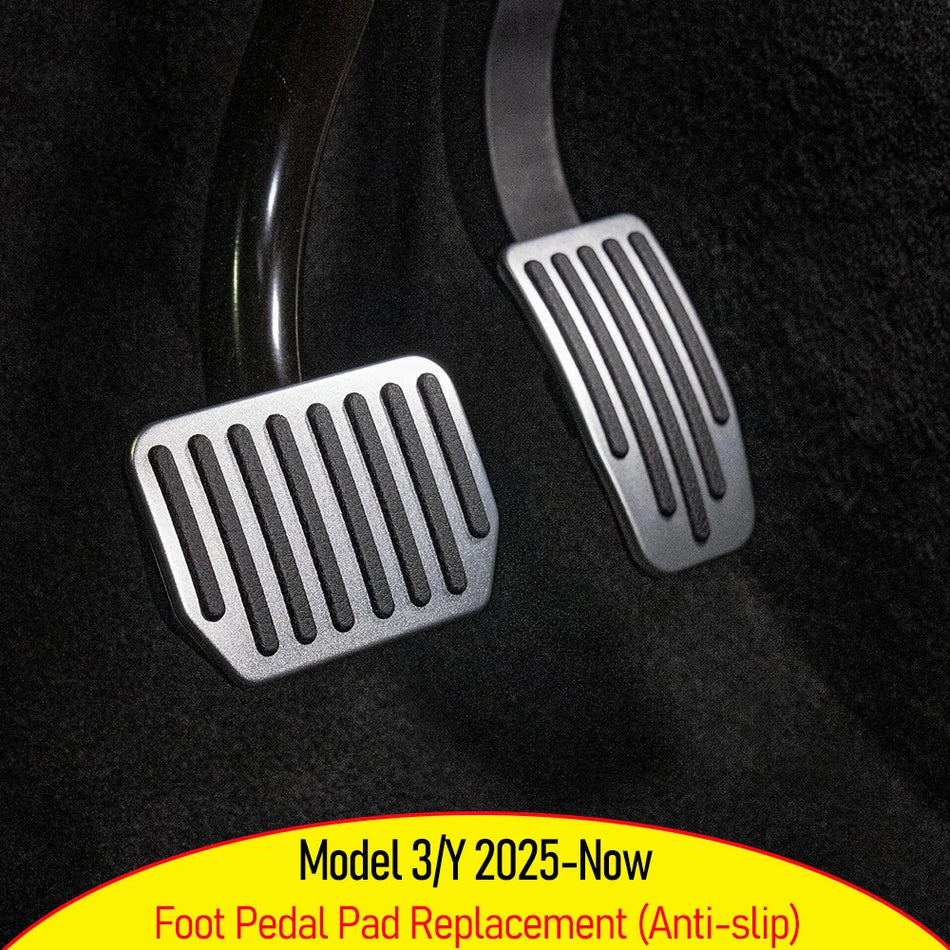 Tesmayx For Tesla Model 3 Y Juniper 2025 2026 Aluminum Alloy Foot Pedal Accelerator Gas Fuel Brake Pedal Pedal Cover Replacement