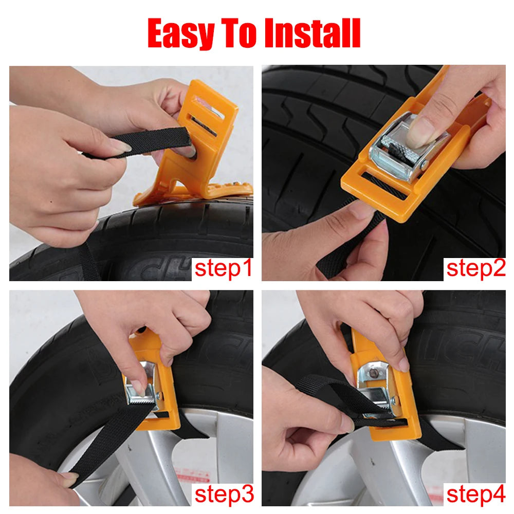 Double Buckle TPU Snow Chains Kit &ndash; All Weather Traction