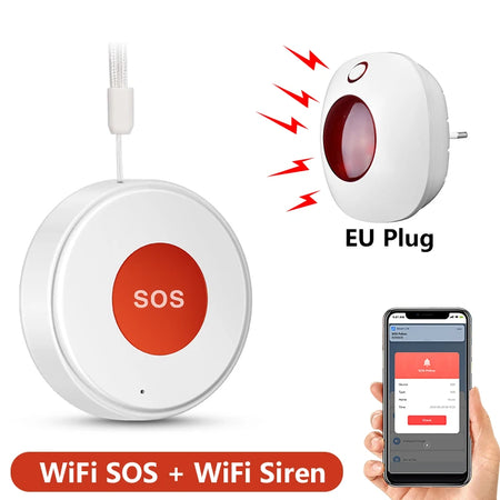 Tuya WiFi SOS Button Hanging Rope - One Key Emergency TY-SOS-4-H3