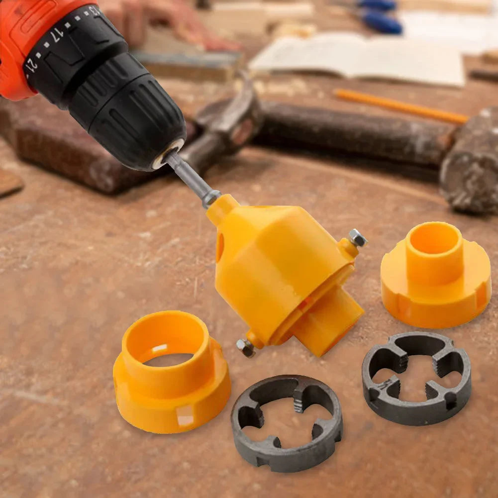 Thread Machine Teeth PVC Pipe Threader Kit With 1/2Inch 3/4 Inch 1 Inch PPR Dies Plumbing ...