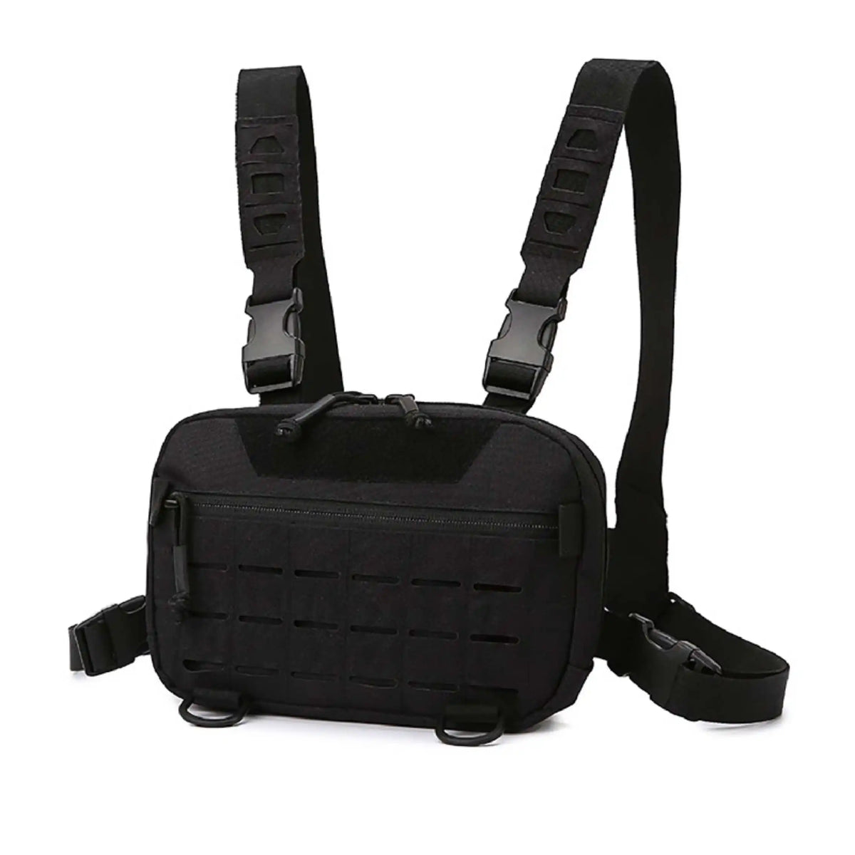 Men's Tactical Molle Chest Bag &ndash; Versatile Front Rig Pouch Black / Other