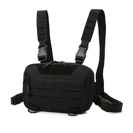 Men's Tactical Molle Chest Bag &ndash; Versatile Front Rig Pouch Black / Other