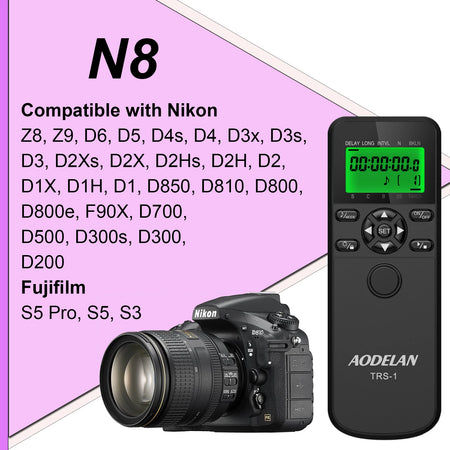 AODELAN Intervalometer Timer Remote Control for Canon Nikon Sony Cameras N8 for nikon / China