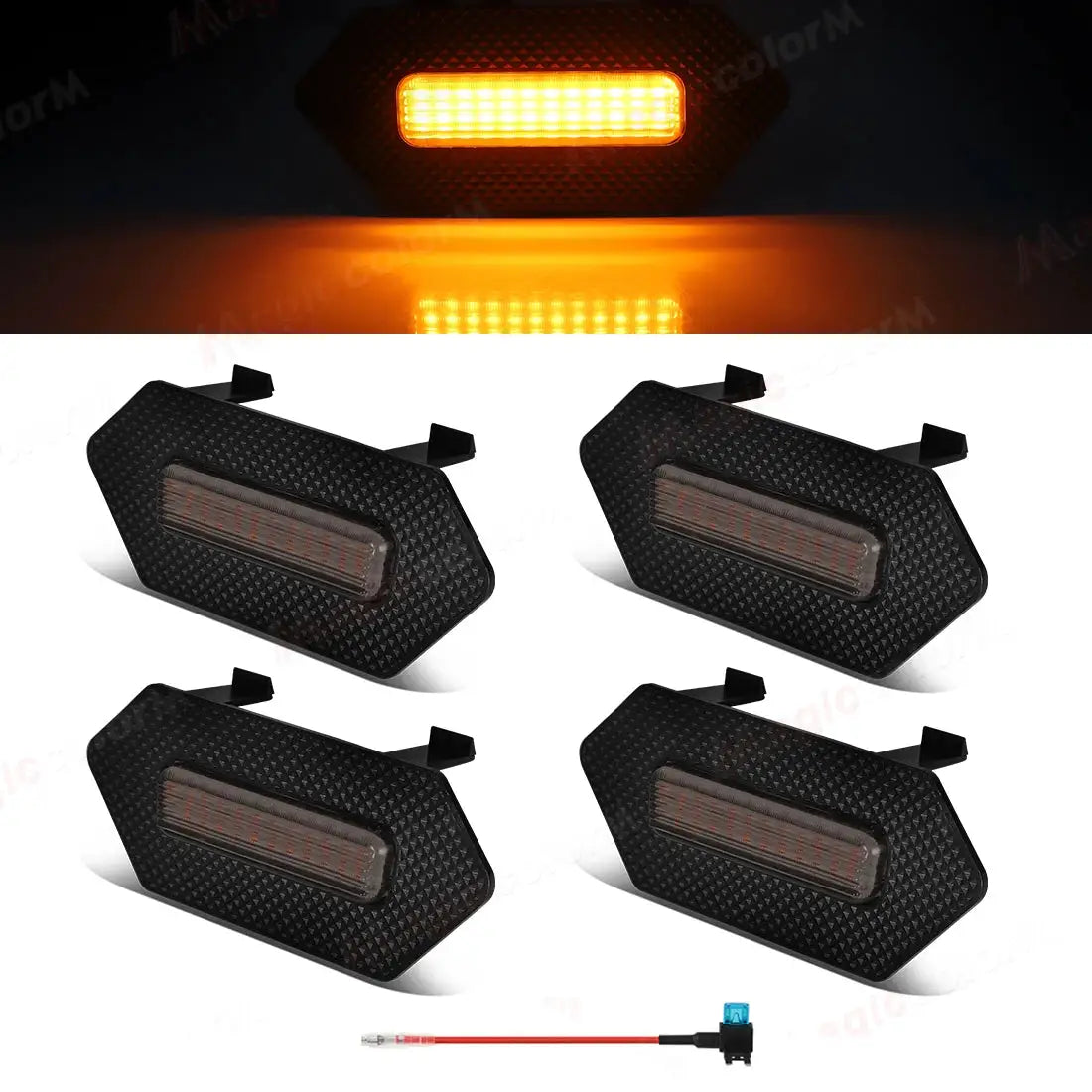 For Toyota 4Runner 4 Runner TRD Pro 2025 Car Grille Lights Front Grill LED DRL White Amber Warning Daylights Car Accessories 4PC by InterCyprus Trading Ltd