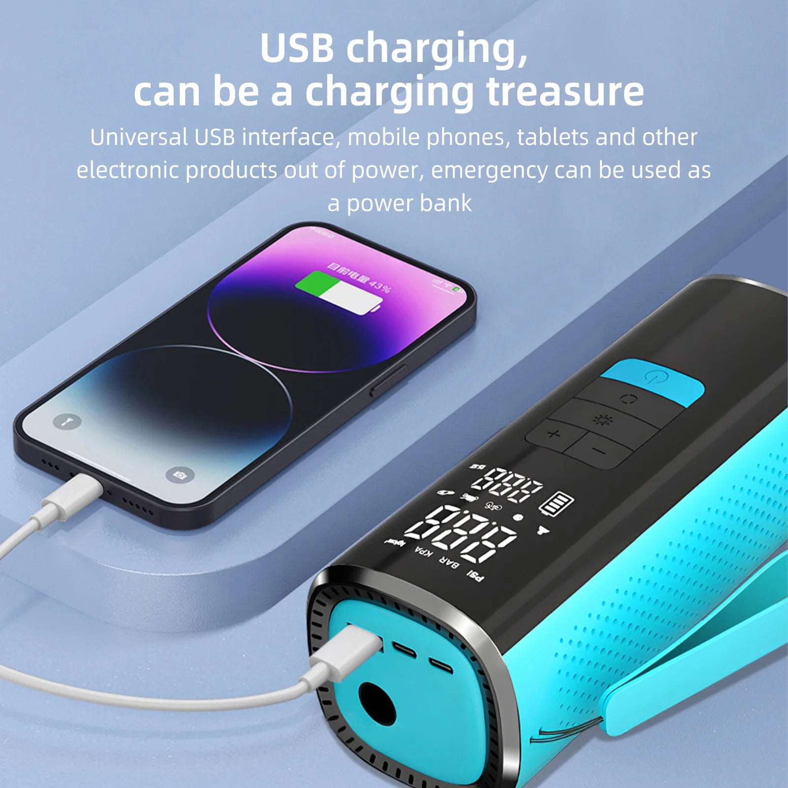 Outdoor Tire Inflator Portable Cordless Air Pump &ndash; Cordless