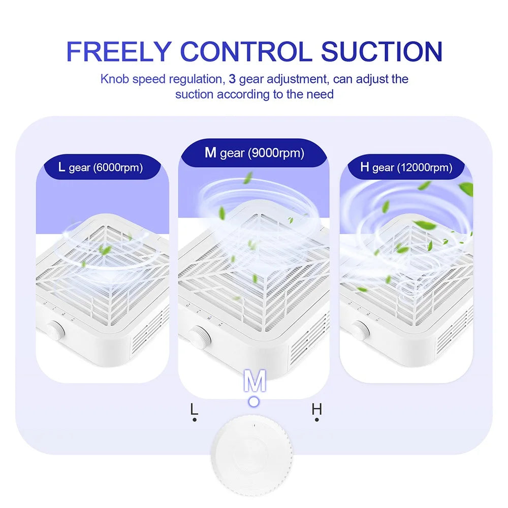 Diamond Nail Dust Collector &ndash; Powerful Brushless Suction System