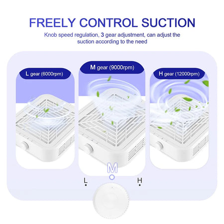 Diamond Nail Dust Collector &ndash; Powerful Brushless Suction System