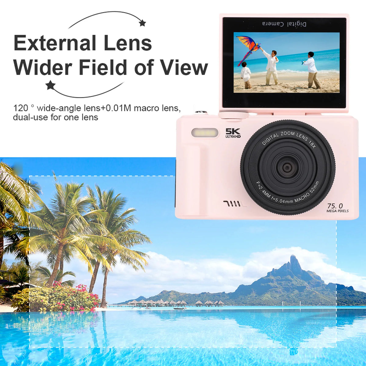 Autofocus Video Camera &ndash; With Built In Flash And 5K Clarity