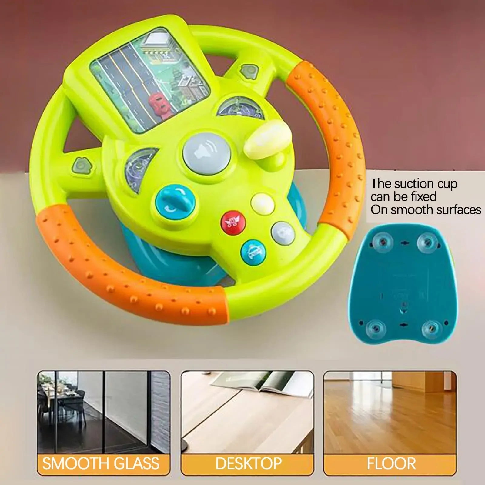 COSTWAY Volante per Bambini Educativa, Simulazione Volante di Guida Giocattolo con Sgabello, Luce Musica, Giocattoli Musicali per la Prima Educazione, Regalo per Bambini COSTWAY Volante per Bambini Educativa, Simulazione Volante di Guida Giocattolo con Sgabello, Luce Musica, Giocattoli Musicali per la Prima Educazione, Regalo per Bambini