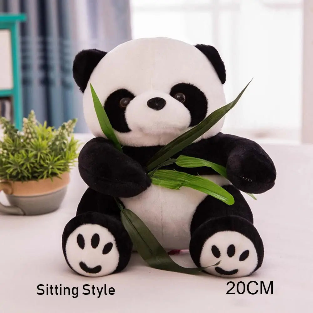 Super Cute Kneeling and Sitting Plush Panda Toy 20cm-Sitting Style