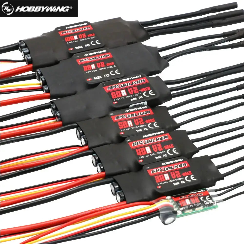 Hobbywing Skywalker 40A 50A 60A 80A 15A 20A 30A 100A 120A V2 130A160A ESC Speed Controller With UBEC For RC Airplanes Helicopter by InterCyprus Trading Ltd
