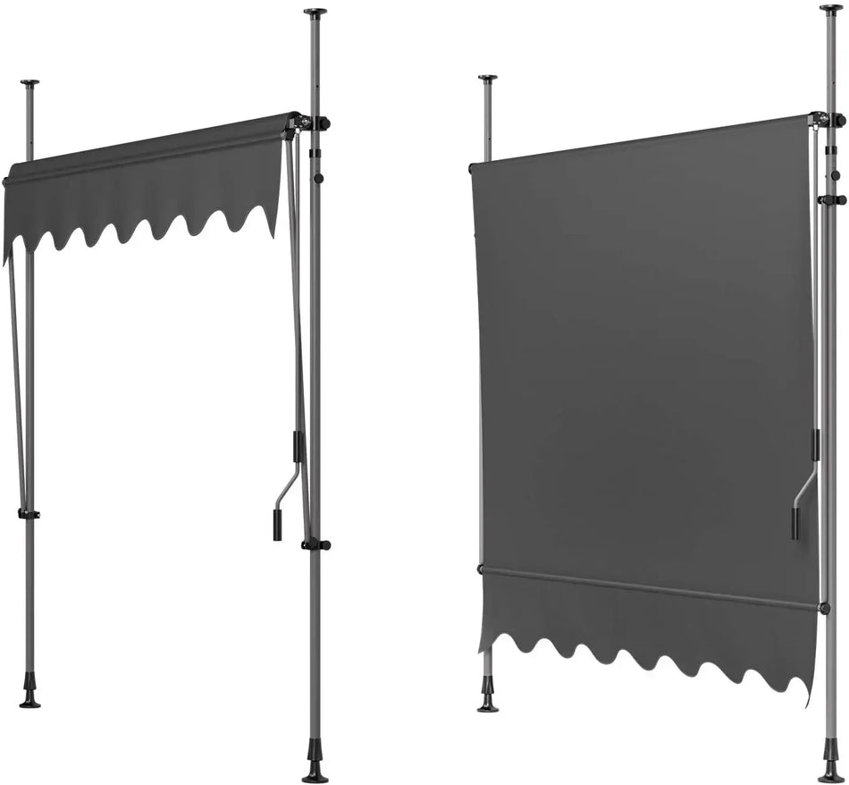 Ruční zatahovací markýza pro venkovní terasu slunečník přístřešek