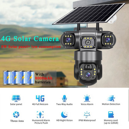 V380 4G Solar Security Camera &ndash; 15MP HD Night Vision