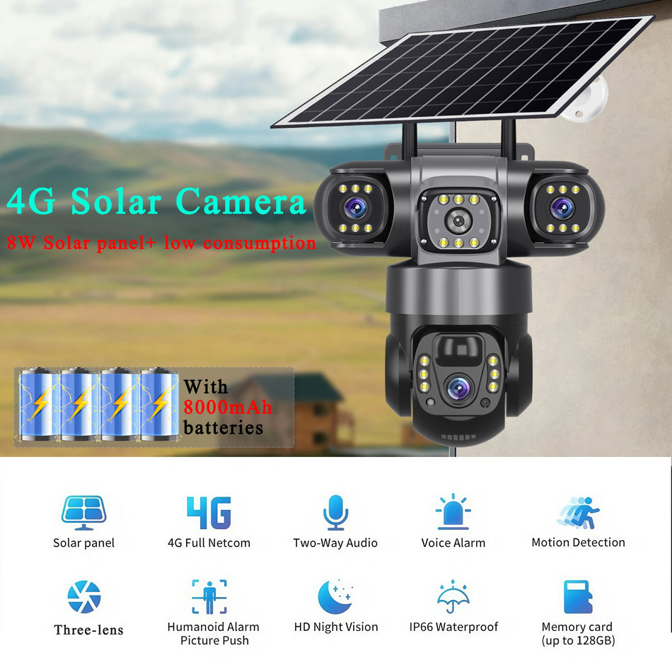 V380 4G Solar Security Camera &ndash; 15MP HD Night Vision