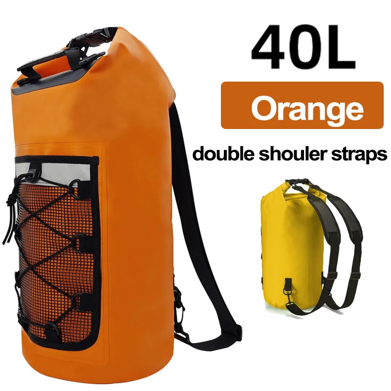 40L Floating Dry Bag &ndash; Floating Waterproof Dry Bag Outdoors Orange 40L