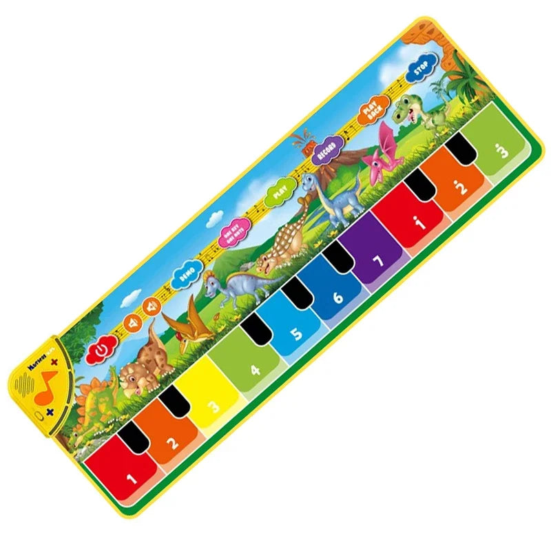 Musical Piano Mat for Toddlers &ndash; Interactive Dinosaur Sounds C 110x36cm
