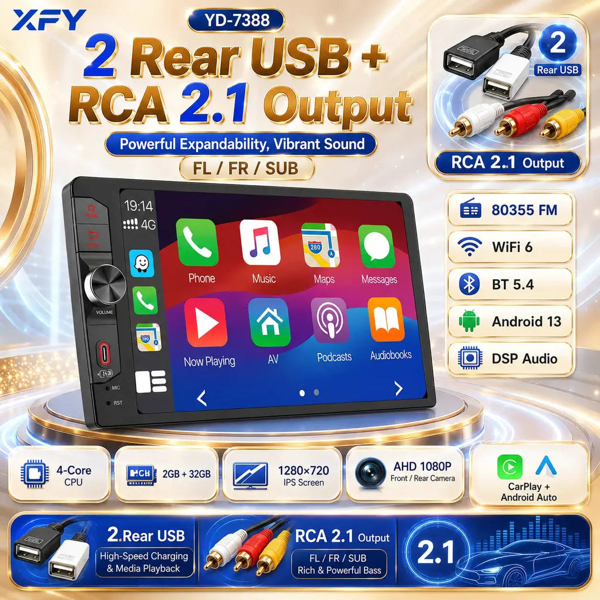 Double Din Android 10 Car Radio GPS For BMW Opel Astra VW by InterCyprus Trading Ltd
