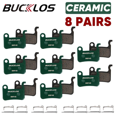 Bucklos Ceramic Hydraulic Disc Brake Pads - Wear Resistant Ceramic 8Pairs