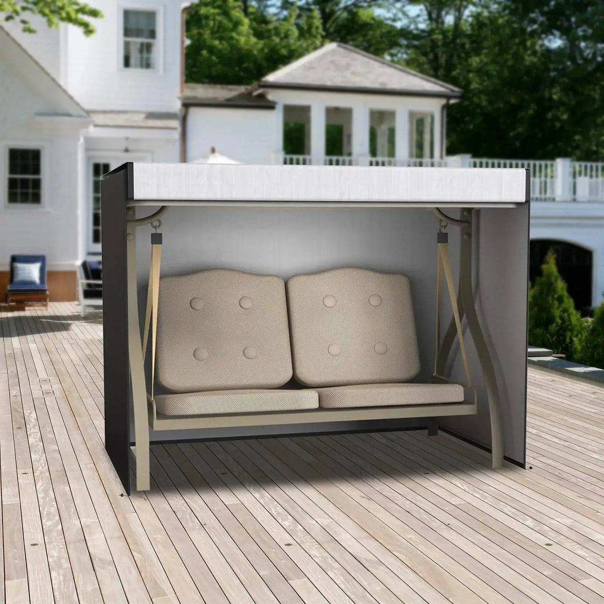 Patio Swing Chair Cover 210D Oxford Cloth &ndash; Windproof