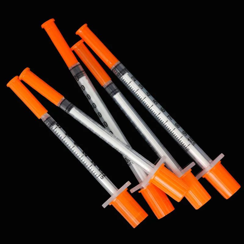Disposable Plastic Veterinary Syringe With Orange Cap For Pets And Farm Animals