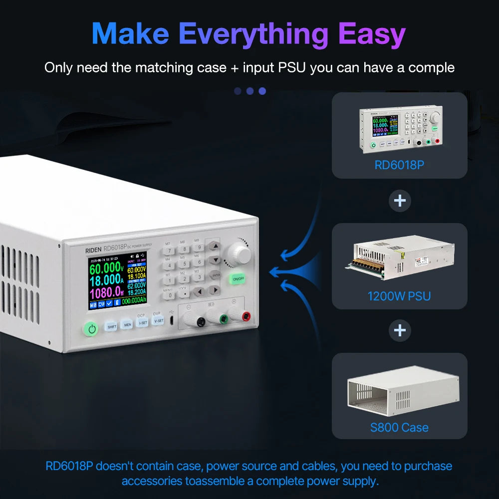 RD6018P D6018PW &ndash; Bench Power Supply USB WiFi Controller