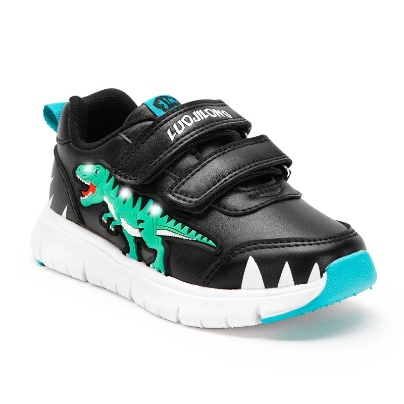 EXDINO LED T-REX Light Up Casual Sneakers for Kids