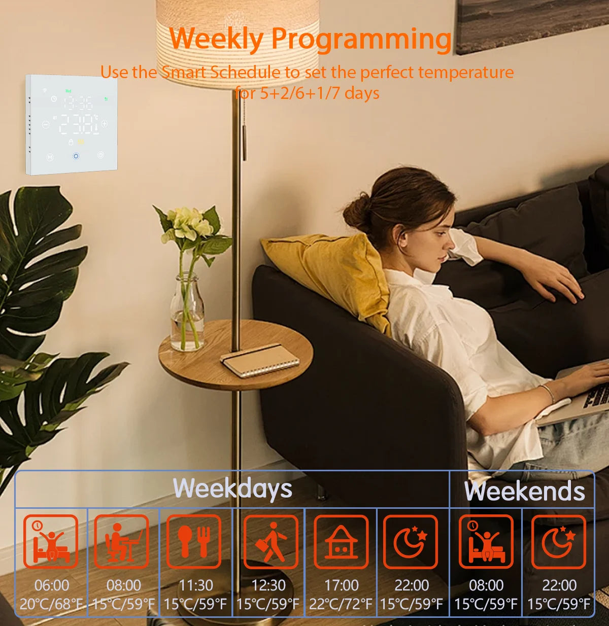 EZAIOT Floor Heating Thermostat &ndash; Remote Control Via App