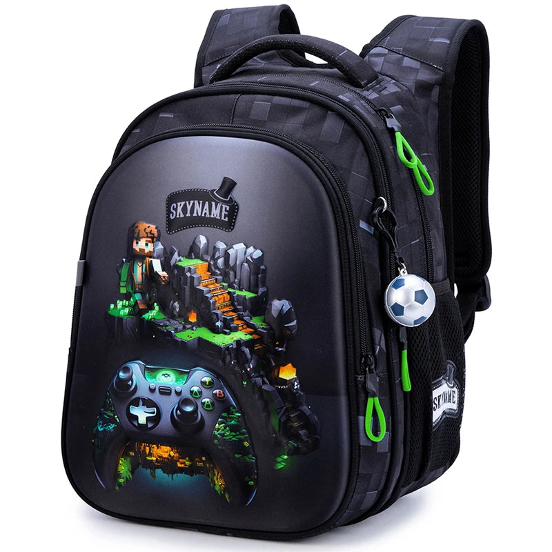 SkyNameCN Space School Backpack - Waterproof Nylon Durable R1-060