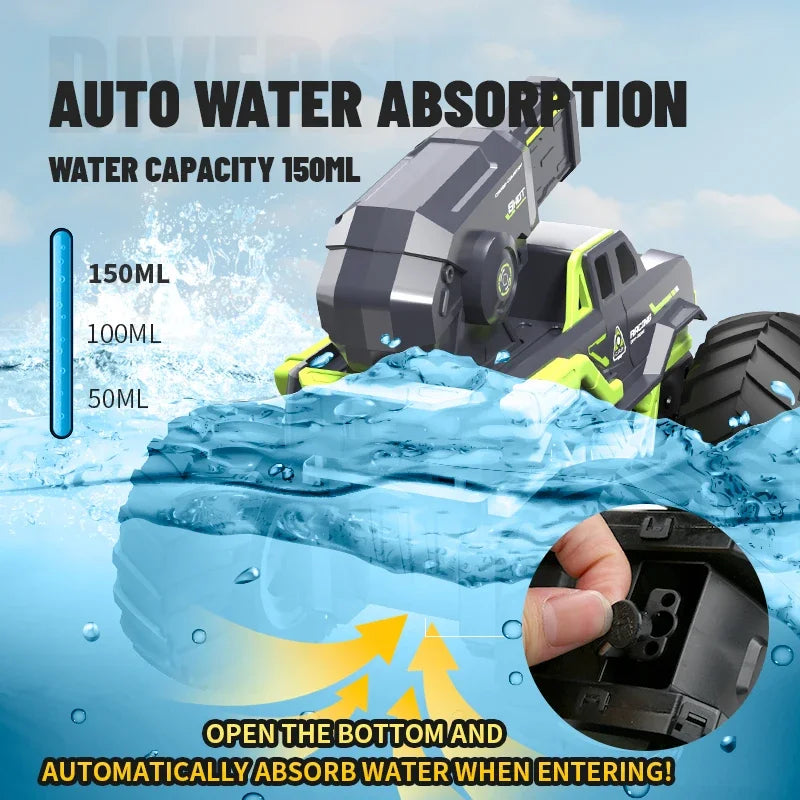 Amphibious RC Car With Water Gun &ndash; Gesture Sensing Off Road