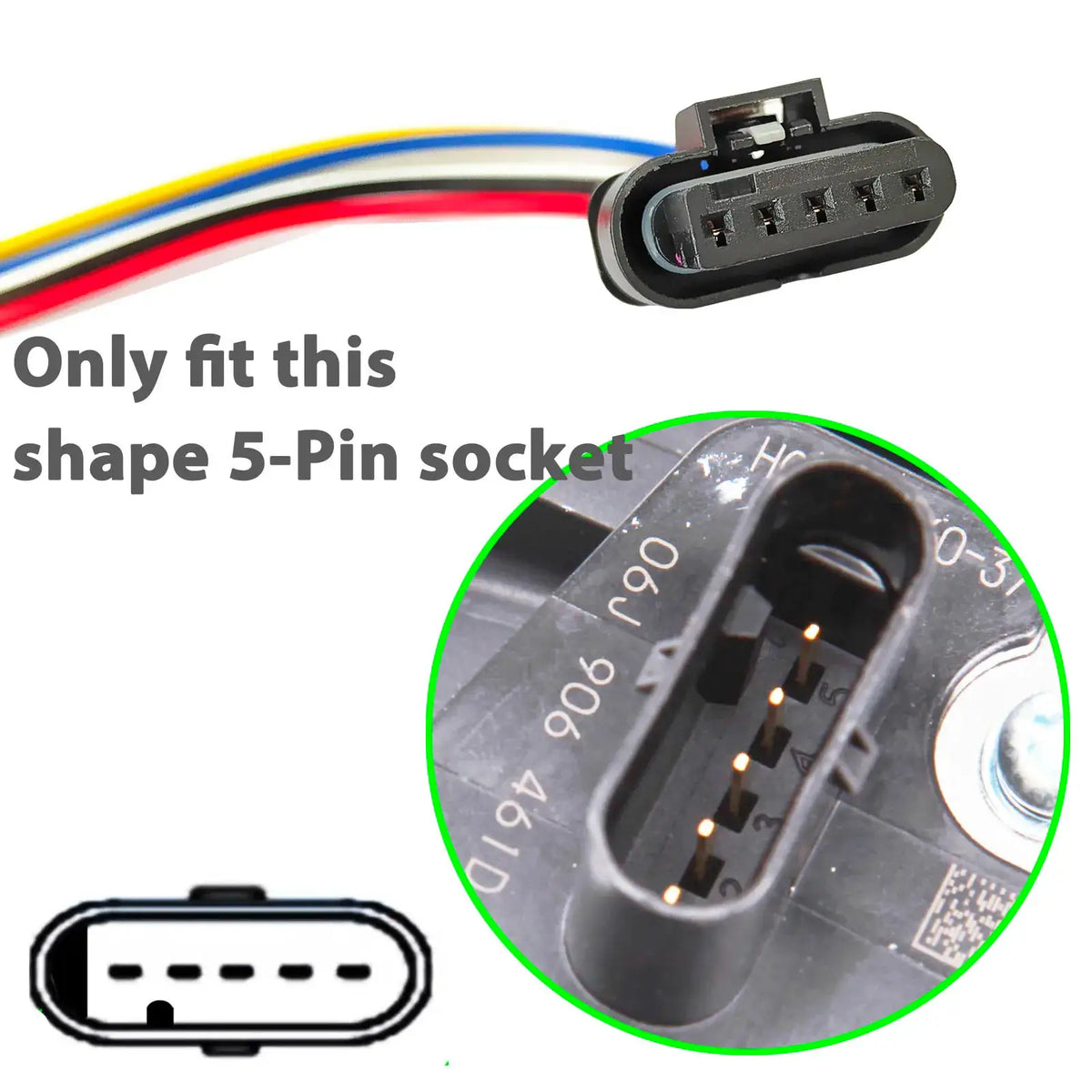 2x MAF Sensor 5 Pin Connector Harness 4F0973705 8K0973205 Pre-Wired Pigtail For VW AUDI SKODA SEAT Repair Kit by InterCyprus Trading Ltd