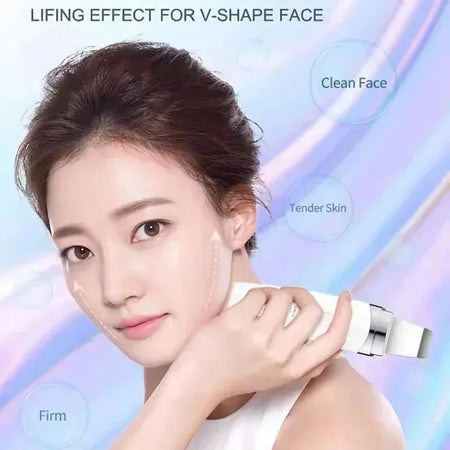 New Facial Ultrasonic Skin Scrubber Spatula &ndash; Deep Clean