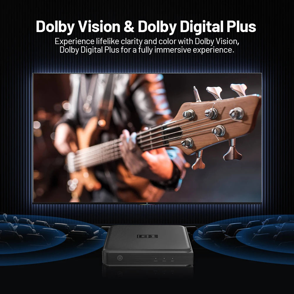 G1 Android TV Box 14.0 - 4K Netflix Dolby Vision HDR10Plus