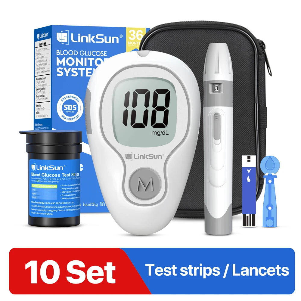 LinkSun G-425-3 &ndash; Blood Glucose Test Kit With Strips G-425-3 10suit / CHINA