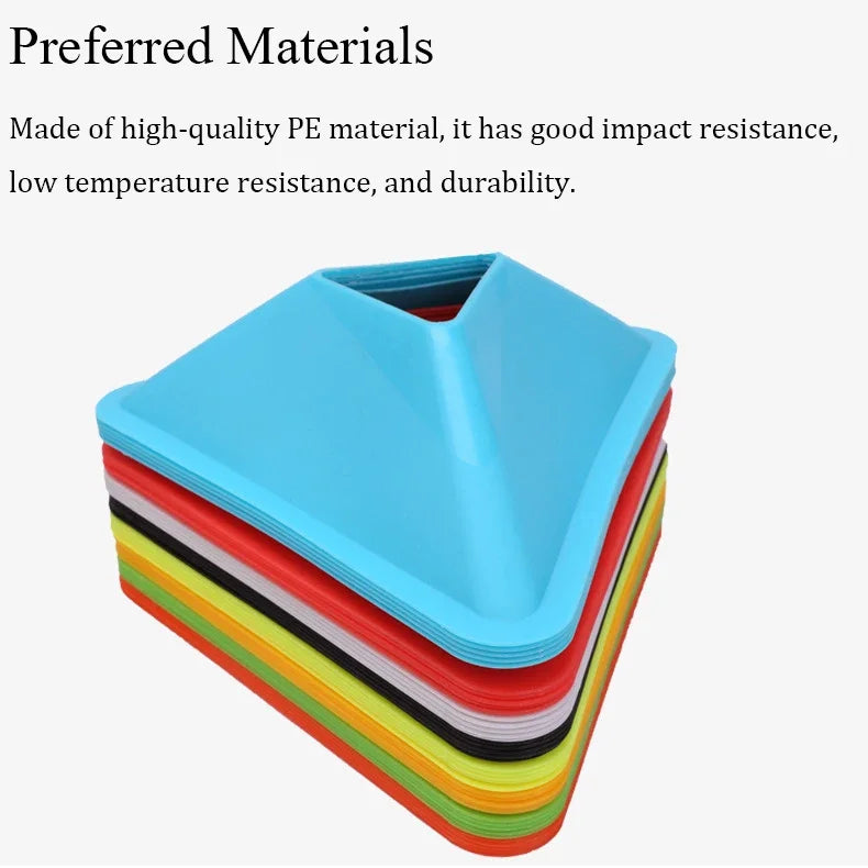 10PCS Triangular Football Training Cones - Agility Markers for Soccer Practice