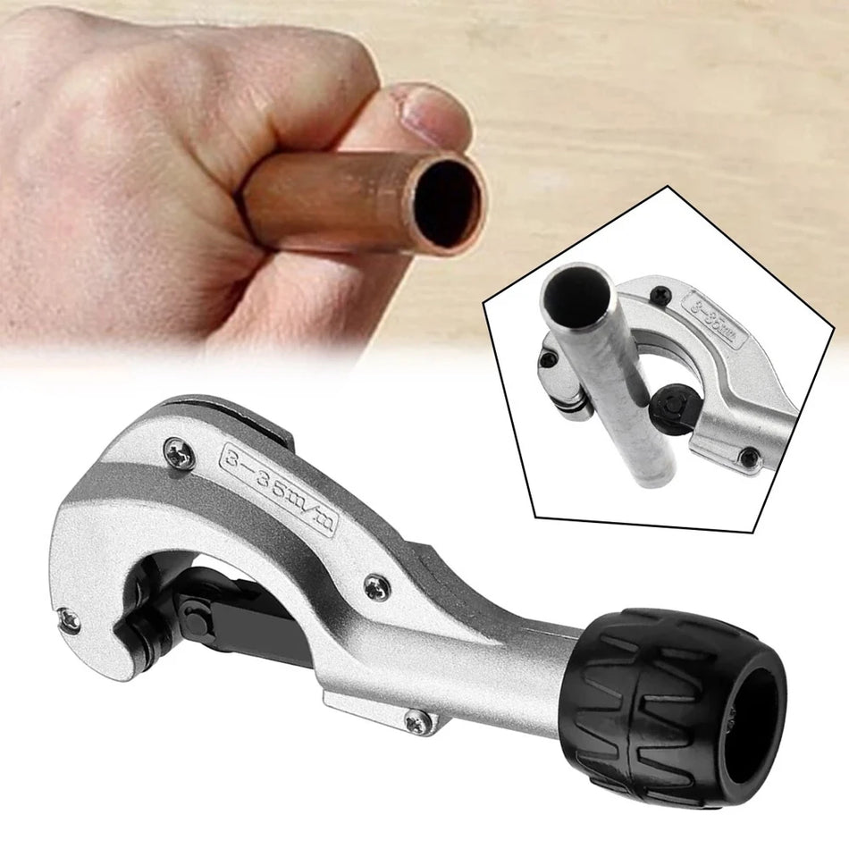 Coupe-tube en métal 3-35 mm avec système à 2 rouleaux, lames en acier allié