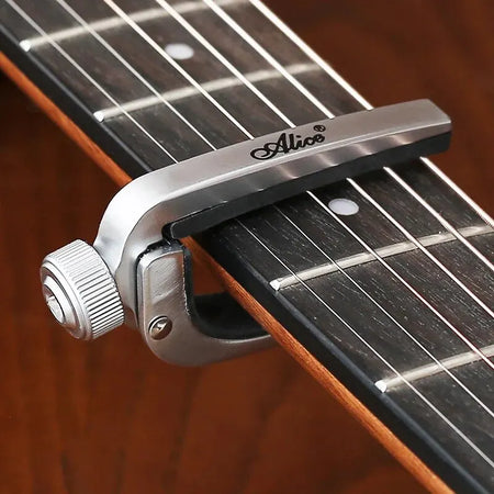 Alice Guitar Capo &ndash; Adjustable Roller Metal For Quick Change Silver